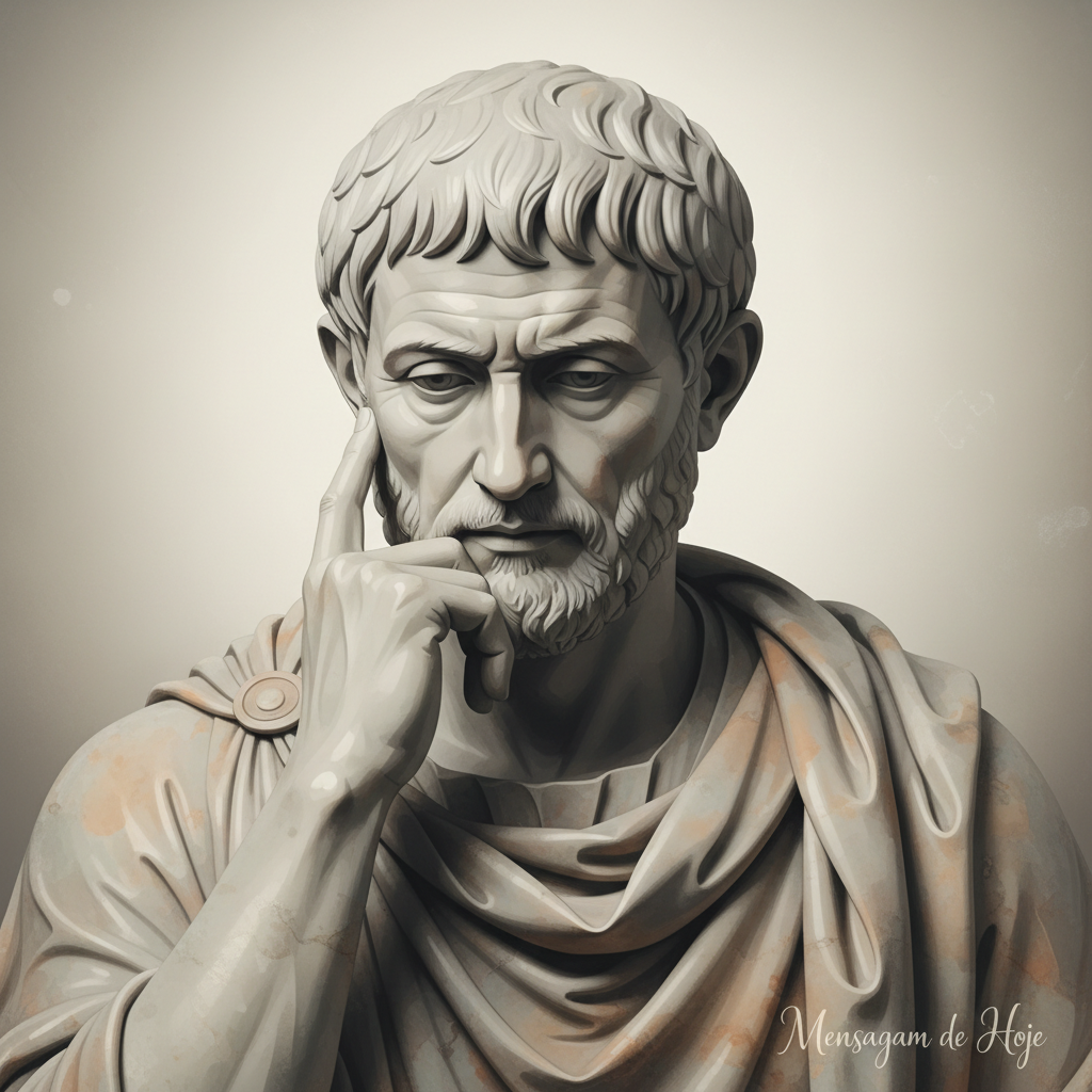 Frase estoica de Marco Aurélio: “Não te perturbes com o futuro; encontra ...” – Mensagem de Hoje