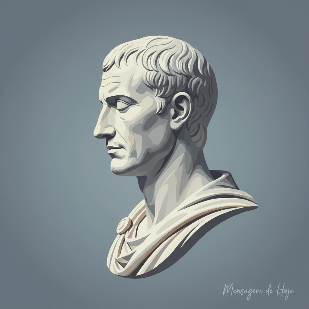 Frase estoica de Cícero: “A verdadeira eloquência não reside na vo...” – Mensagem de Hoje