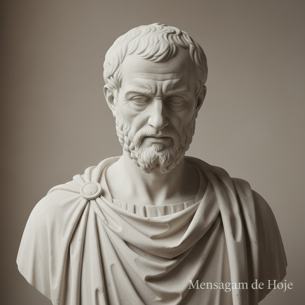 Frase estoica de Epicteto: “Não perturbes a ti mesmo com o que não e...” – Mensagem de Hoje