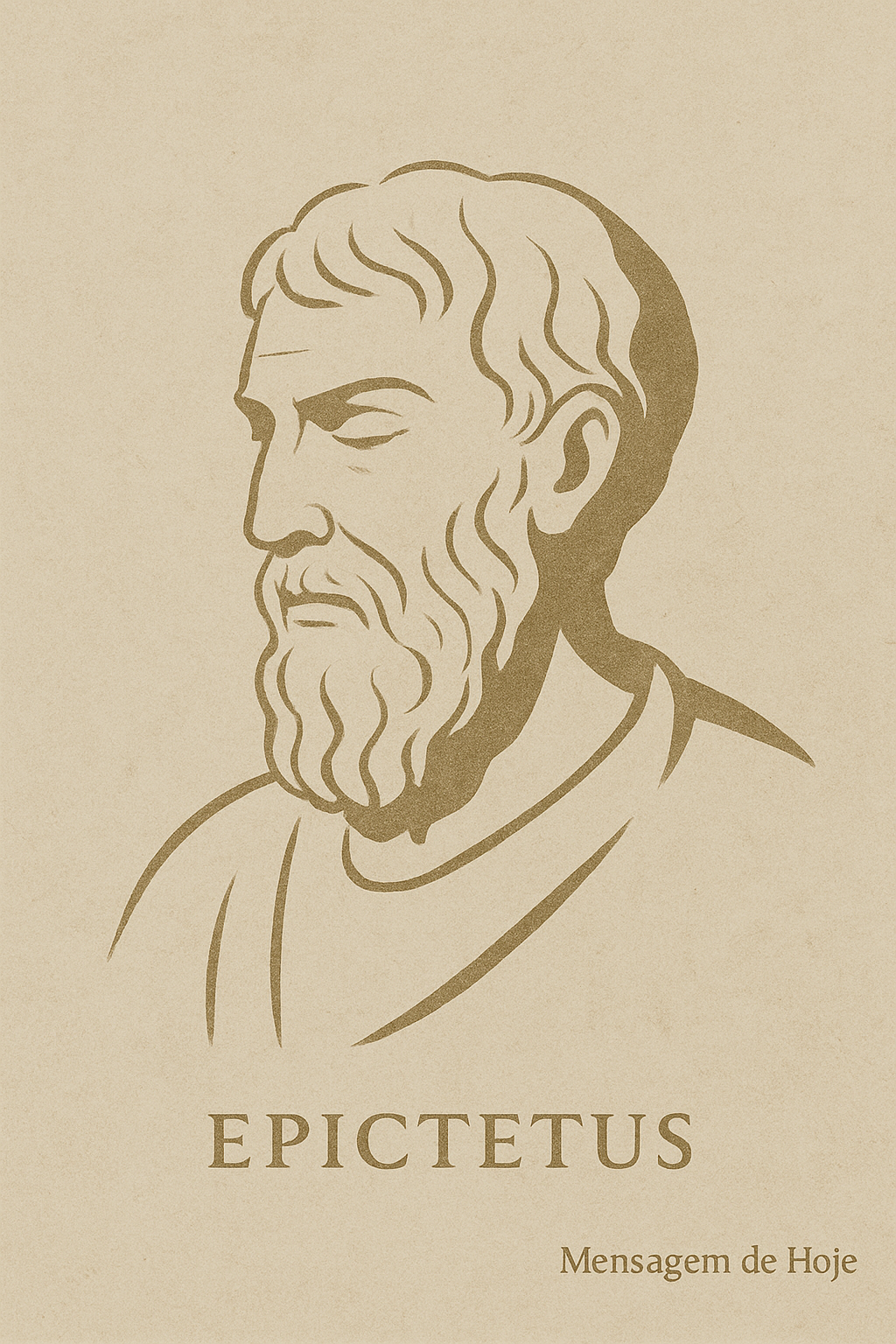 Frase estoica de Epicteto: “Não busques ter o que não está em teu po...” – Mensagem de Hoje