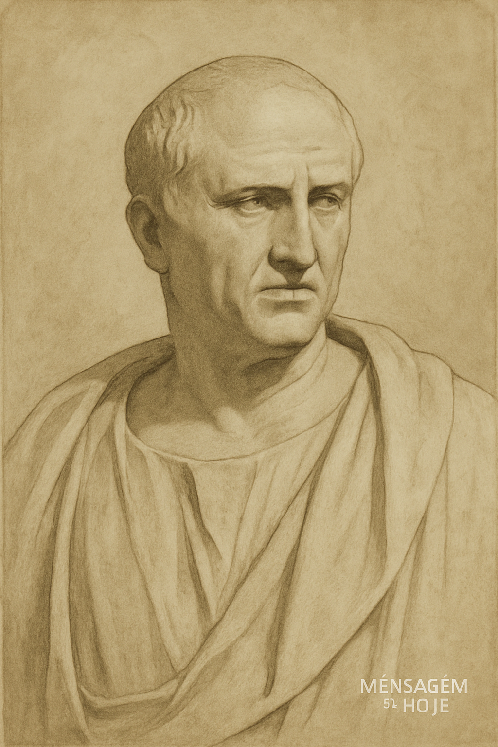 Frase estoica de Cícero: “A verdadeira serenidade não reside na au...” – Mensagem de Hoje