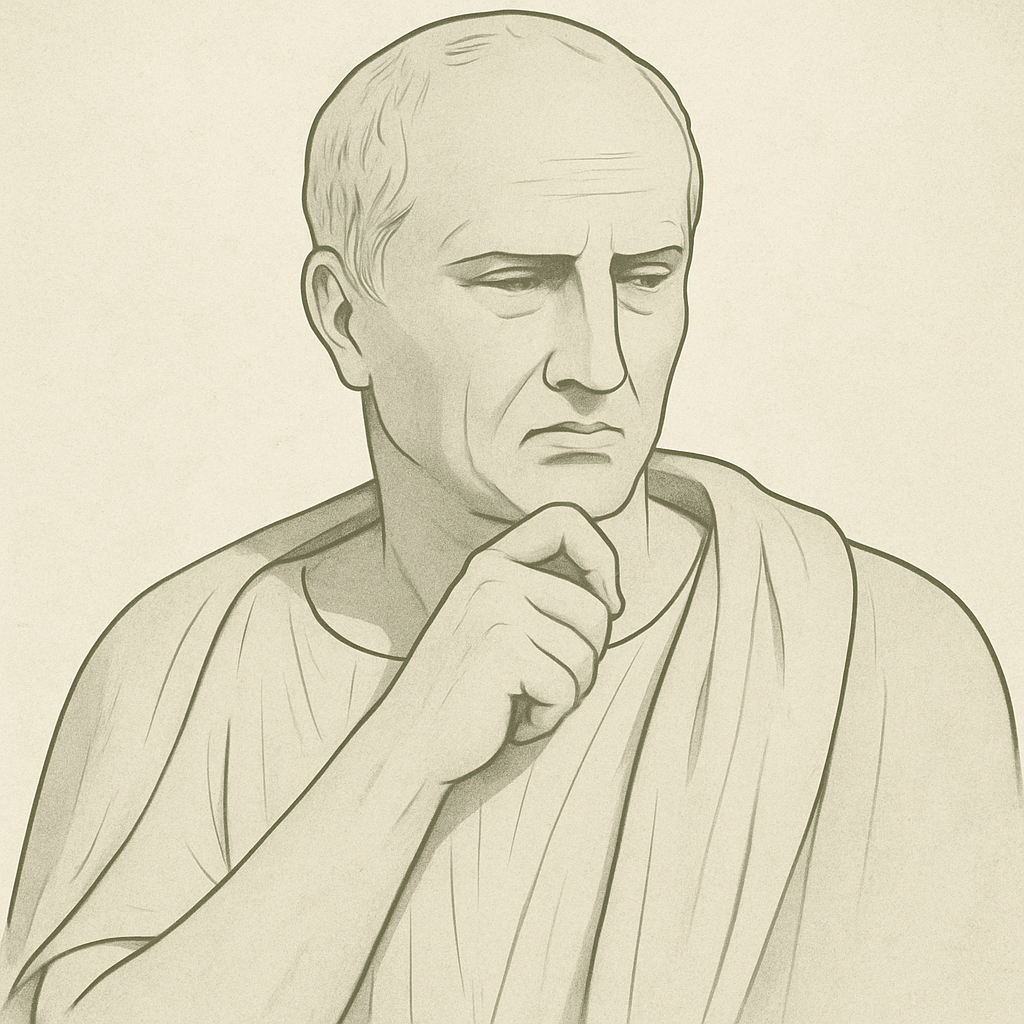 Frase estoica de Cícero: “A verdadeira liberdade reside na força d...” – Mensagem de Hoje