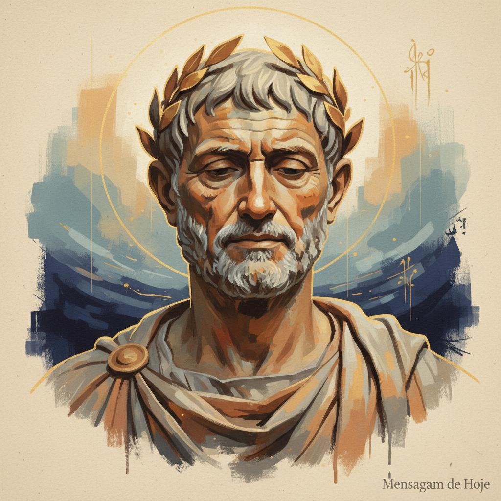 Frase estoica de Marco Aurélio: “Não te perturbes com o futuro; enfrentar...” – Mensagem de Hoje