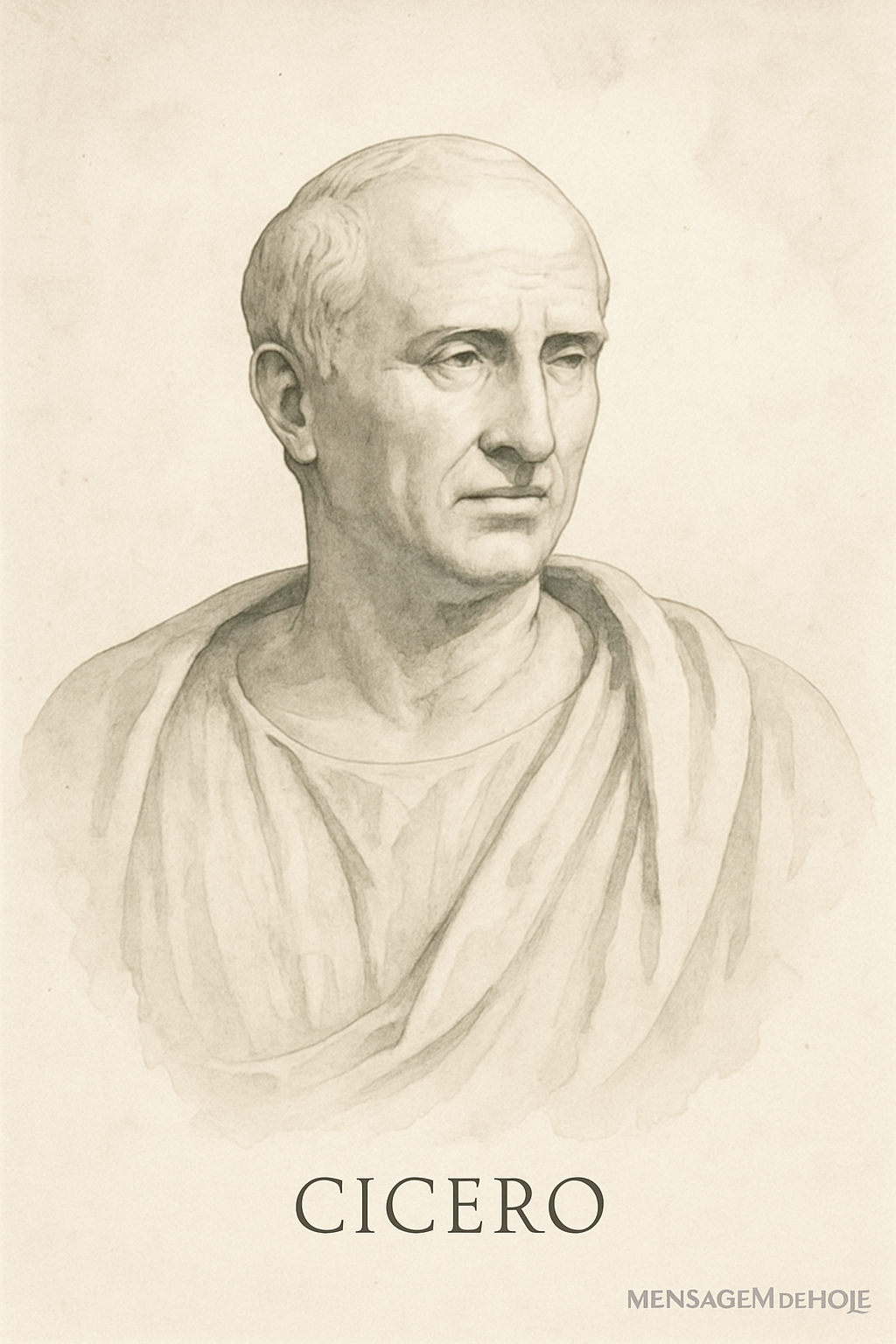 Frase estoica de Cícero: “A alma que busca a verdade encontra na v...” – Mensagem de Hoje