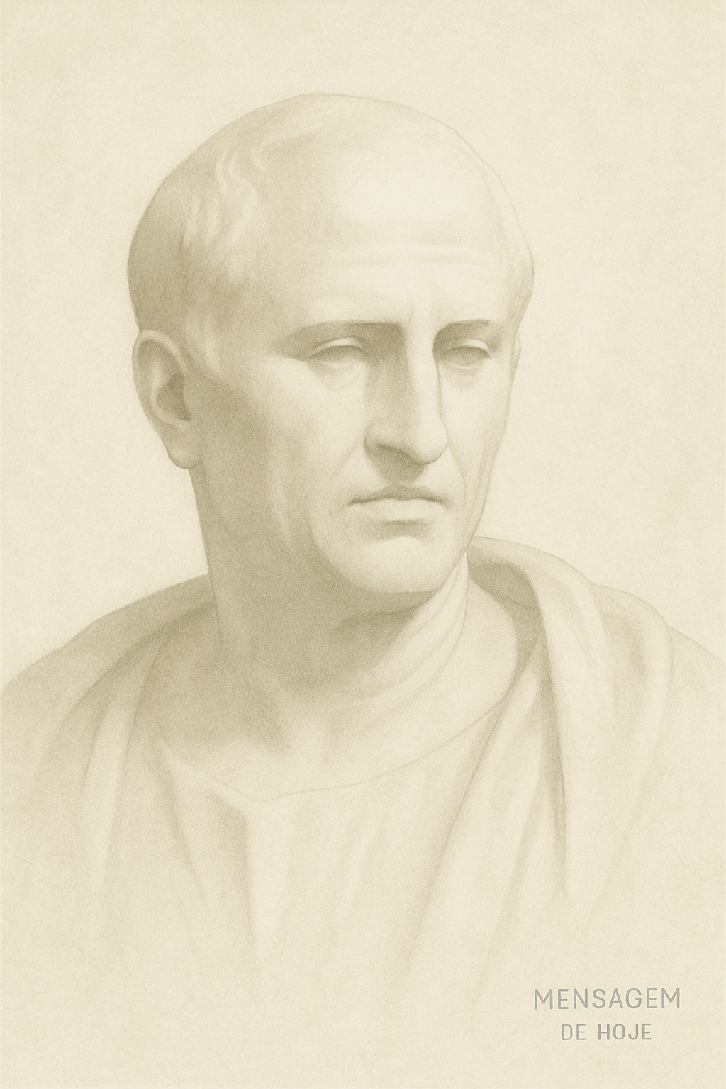 Frase estoica de Cícero: “A verdadeira riqueza reside na serenidad...” – Mensagem de Hoje