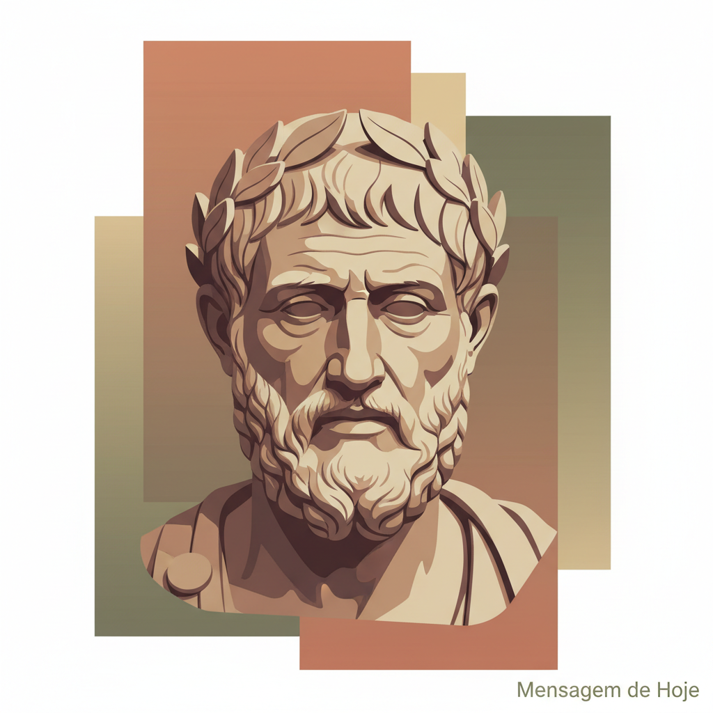 Frase estoica de Marco Aurélio: “Aquiete a mente. O que perturba não é o ...” – Mensagem de Hoje