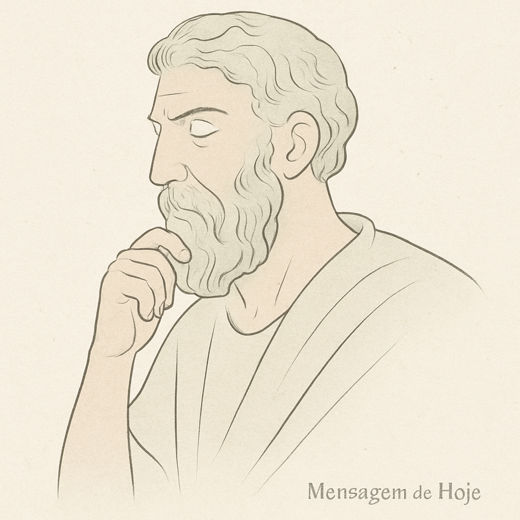 Frase estoica de Epicteto: “Não são os fatos que te afligem, mas tua...” – Mensagem de Hoje