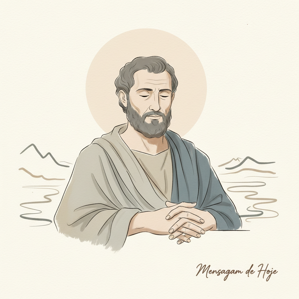 Frase estoica de Musônio Rufo: “Não busques a felicidade em prazeres efê...” – Mensagem de Hoje