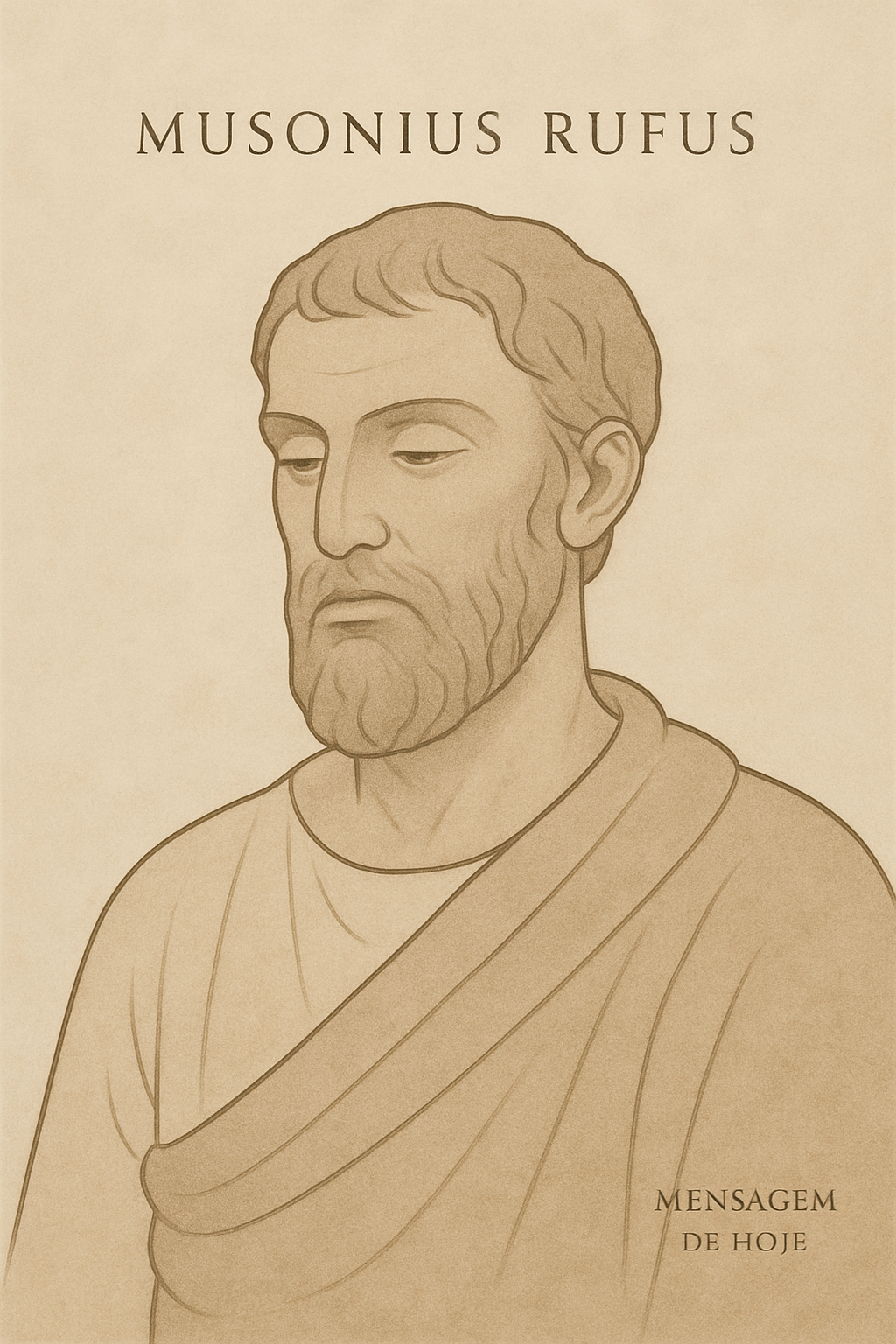 Frase estoica de Musônio Rufo: “Não é a fortuna que te oprime, mas a tua...” – Mensagem de Hoje